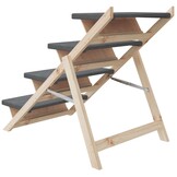 vidaXL Hondentrap 105x47 cm massief vurenhout grijs
