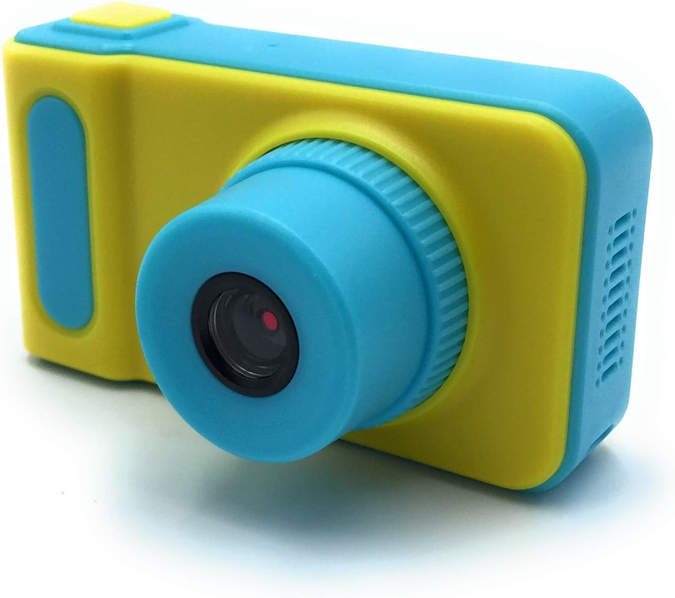 Minoni Digitale Kindercamera met 32GB Geheugen - Blauw en Geel - Voor Kinderen 3-12 Jaar