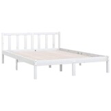 vidaXL Bedframe massief grenenhout wit 160x200 cm