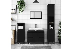 Zwarte Badkamerkast - 80x33x60cm met Korting