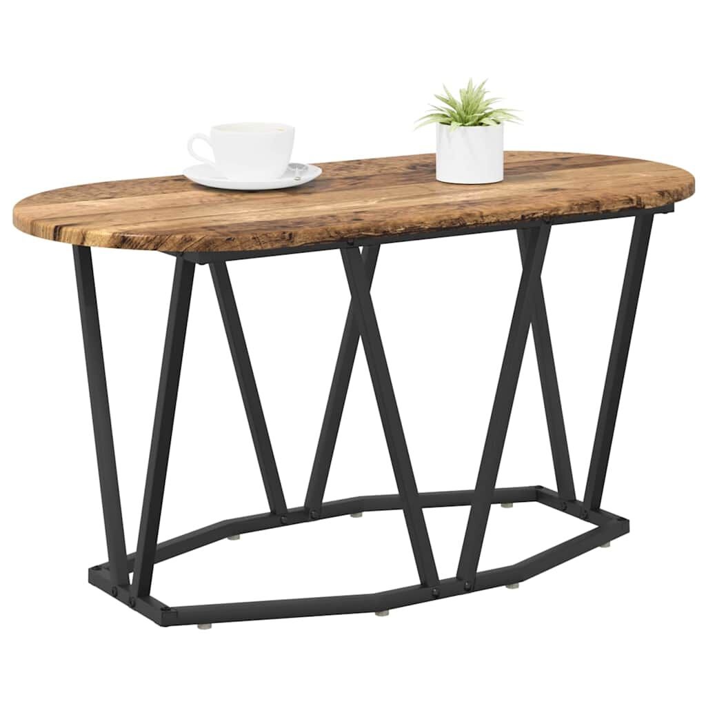 vidaXL Salontafel Oud Hout 80 x 40 x 40.5 cm Bewerkt hout en metaal