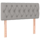 Hoofdbord Lichtgrijs Stof - 90x7x78/88 cm (78% Korting!)