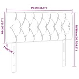 Hoofdbord Lichtgrijs Stof - 90x7x78/88 cm (78% Korting!)