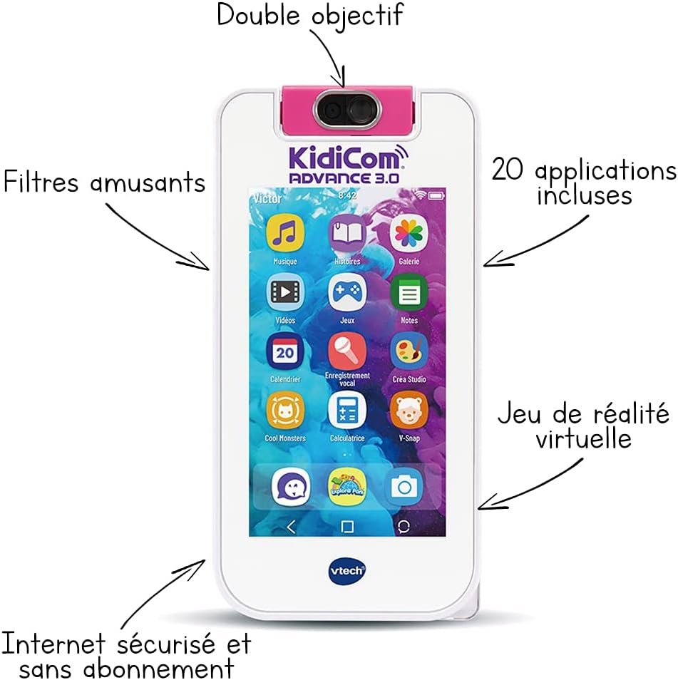 VTech KidiCom Advance 3.0 Roze - Interactieve Smartphone voor Kinderen