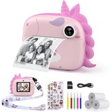 HiMont Roze Kindercamera met Instant Print en 32GB Geheugenkaart