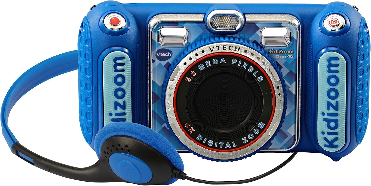 Vtech 80-520094 80-520094-KidiZoom Duo DX incl. draagtas blauw kindercamera