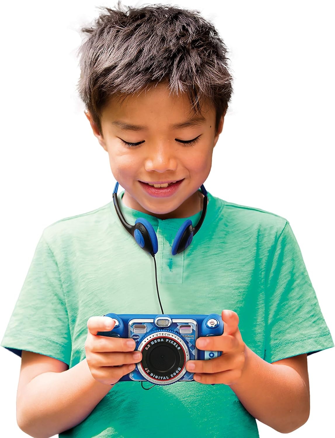 Vtech 80-520094 80-520094-KidiZoom Duo DX incl. draagtas blauw kindercamera