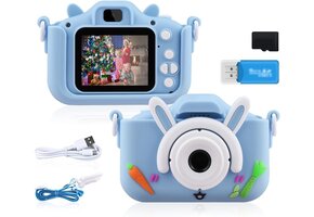 Digitale Kinder Camera Blauw met 32GB SD-kaart - 28% Korting