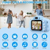 GREPRO Digitale Kinderen Camera met 32GB SD-kaart - Blauw