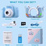 GREPRO Digitale Kinderen Camera met 32GB SD-kaart - Blauw