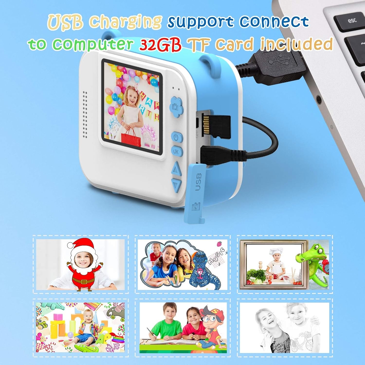 Uleway kids print camera