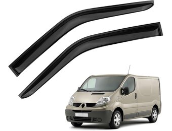 Car Wind Deflectors Compatible with Renault Trafic Nissan Primastar Opel Vauxhall Vivaro 2001-2014, 1 Pair Rain Guards for Windows, Vent Deflector Window Visors for Cars