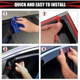 Car Wind Deflectors Compatible with Renault Trafic Nissan Primastar Opel Vauxhall Vivaro 2001-2014, 1 Pair Rain Guards for Windows, Vent Deflector Window Visors for Cars