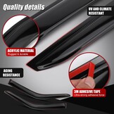 Car Wind Deflectors Compatible with Renault Trafic Nissan Primastar Opel Vauxhall Vivaro 2001-2014, 1 Pair Rain Guards for Windows, Vent Deflector Window Visors for Cars