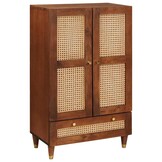 vidaXL Media-opslagkasten en rekken met lade Bruin 60 x 33.5 x 100 cm