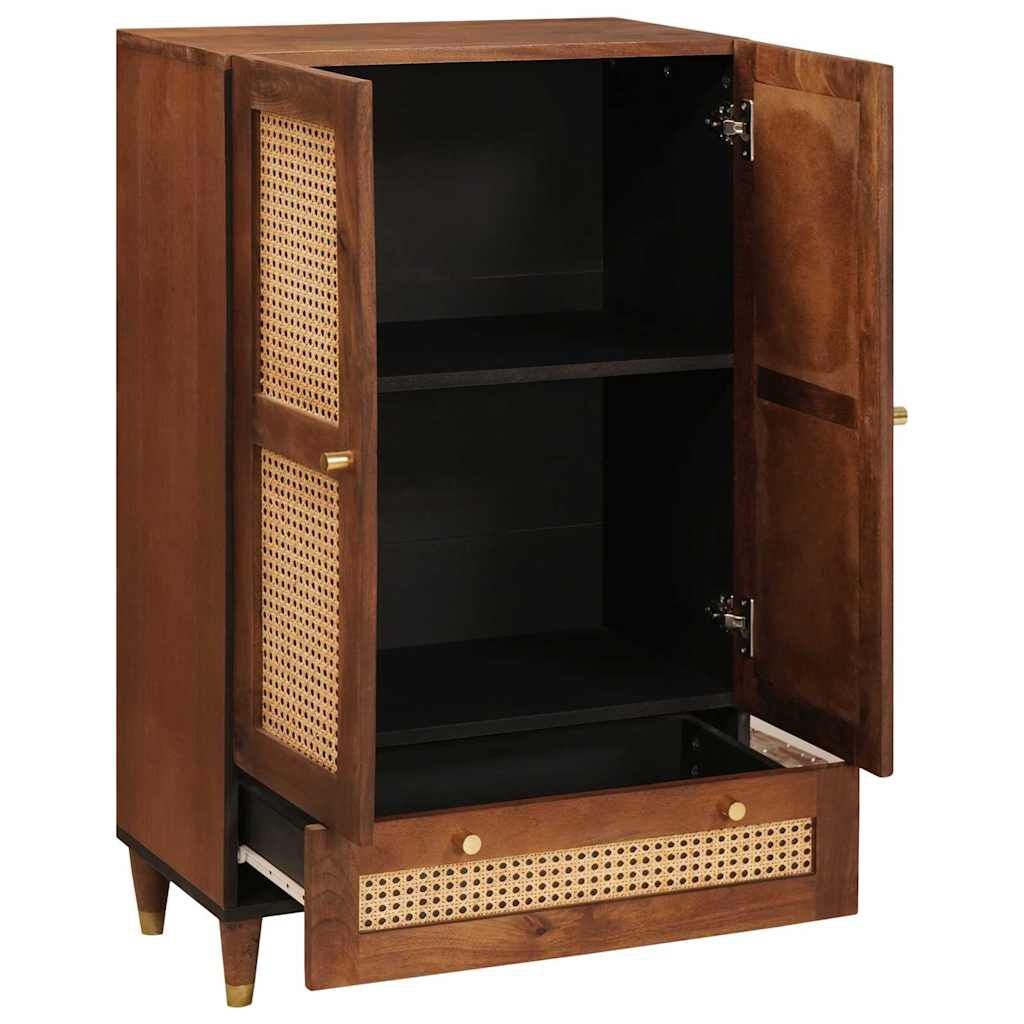 vidaXL Media-opslagkasten en rekken met lade Bruin 60 x 33.5 x 100 cm