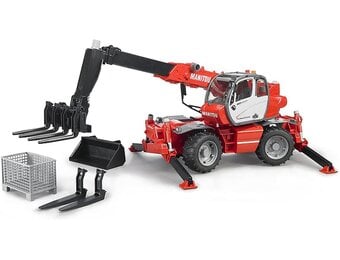 Bruder - Manitou Telescop forklift (BR2129), Multicoloured, 02129 | 1:16 Scale Construction Farm Farm Toy Forklift