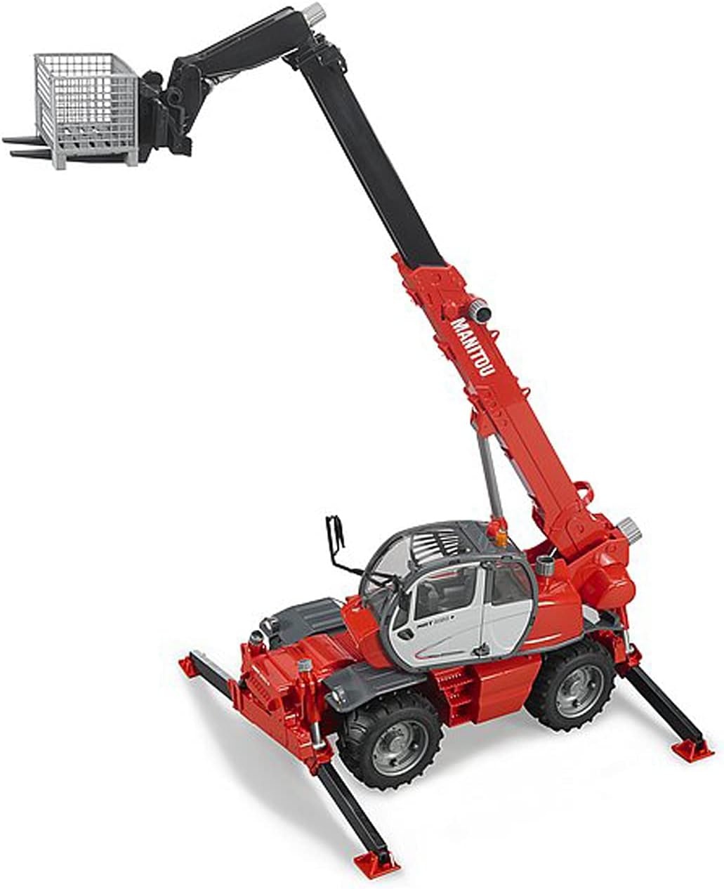 Bruder - Manitou Telescop forklift (BR2129), Multicoloured, 02129 | 1:16 Scale Construction Farm Farm Toy Forklift