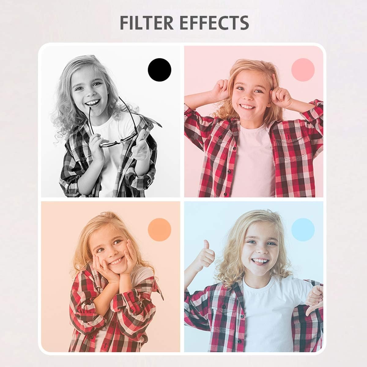 Kindercamera, digitale camera kinderen met USB-laadfunctie, uitgerust met 32 GB geheugenkaart, 1080p HD-scherm, zeer geschikt als cadeau voor kinderen op Kerstmis (roze)