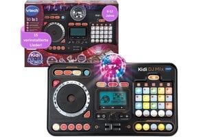 DJ Mixer voor Kinderen Zwart | 10-in-1 Muziekcreatie met LED & Microfoon