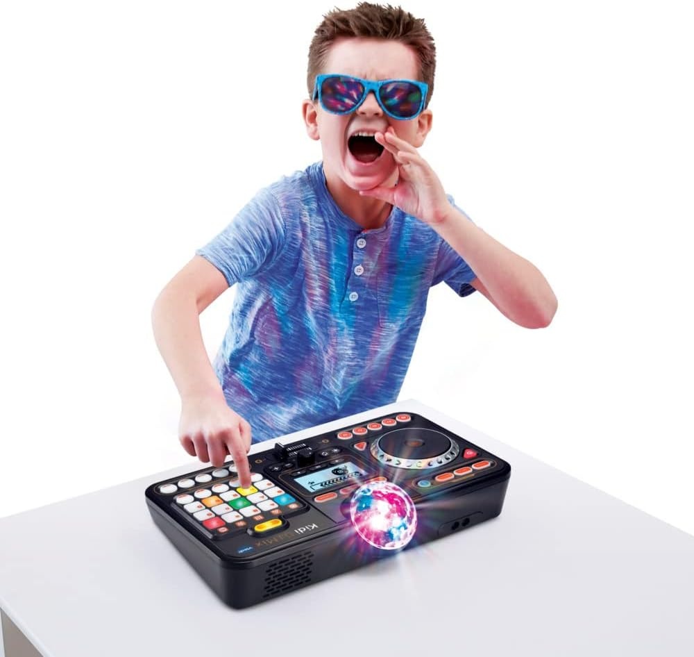 VTech Kidi DJ Mix — 10-in-1 DJ-mixer met lanceerplatform, jogwheel en veel effecten voor het bewerken van muziek — Voor kinderen van 6-12 jaar