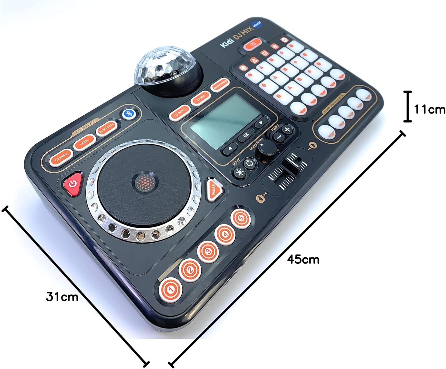 VTech Kidi DJ Mix — 10-in-1 DJ-mixer met lanceerplatform, jogwheel en veel effecten voor het bewerken van muziek — Voor kinderen van 6-12 jaar