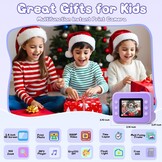Hangrui Instant Print kindercamera, 2,4 inch Instant Camera voor kinderen, 1080P kindercamera's met 32 GB kaart en 3 rollen fotopapier, kerstverjaardagscadeaus speelgoed voor meisjes en jongens van 3