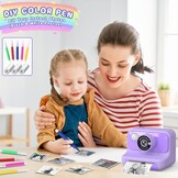 Hangrui Instant Print kindercamera, 2,4 inch Instant Camera voor kinderen, 1080P kindercamera's met 32 GB kaart en 3 rollen fotopapier, kerstverjaardagscadeaus speelgoed voor meisjes en jongens van 3
