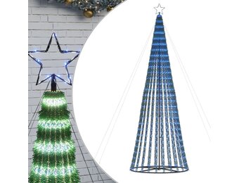 vidaXL LED Kerstboom Blauw 300 cm met 688 LEDs - 62% Korting