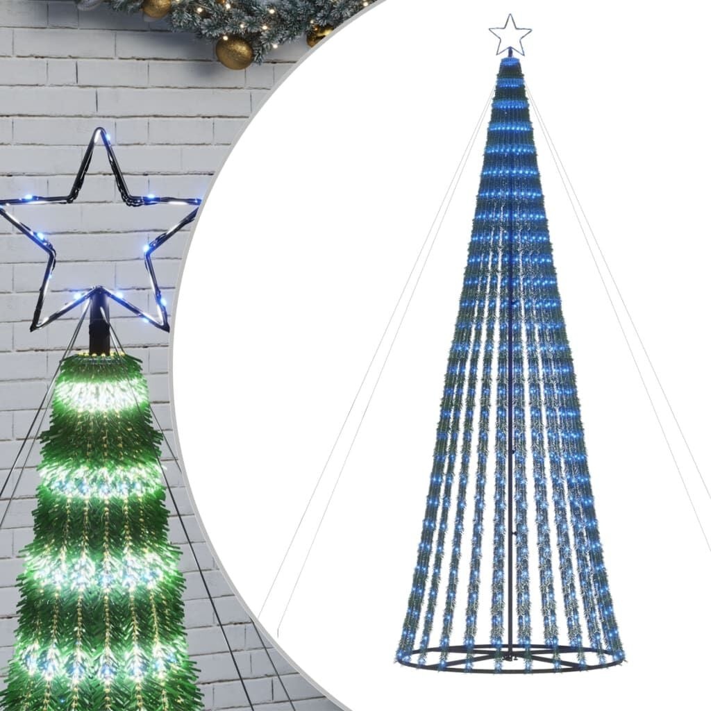 vidaXL LED Kerstboom Blauw 300 cm met 688 LEDs - 62% Korting