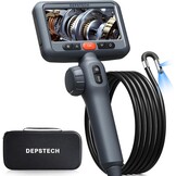 Borescoop voor auto & muur, dubbele lens, 210° twee-weg scharnierend, 1080P HD, 4,5 inch IPS scherm, 8,5mm sonde, 1,5M waterdichte flexibele slang met