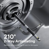 Borescoop voor auto & muur, dubbele lens, 210° twee-weg scharnierend, 1080P HD, 4,5 inch IPS scherm, 8,5mm sonde, 1,5M waterdichte flexibele slang met