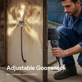 Borescoop voor auto & muur, dubbele lens, 210° twee-weg scharnierend, 1080P HD, 4,5 inch IPS scherm, 8,5mm sonde, 1,5M waterdichte flexibele slang met
