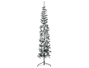 Ruimtebesparende Kerstboom met Sneeuw, 240cm | 74% Korting