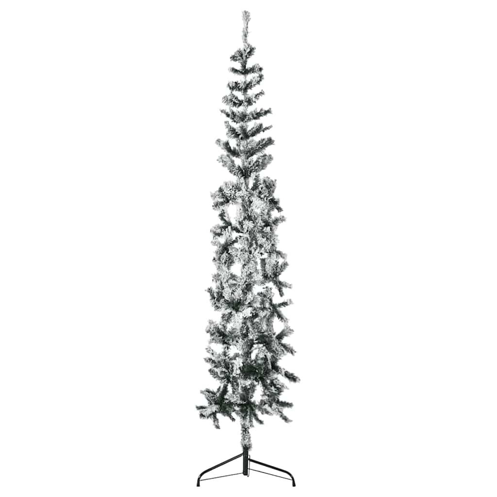 Ruimtebesparende Kerstboom met Sneeuw, 240cm | 74% Korting
