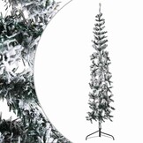 Ruimtebesparende Kerstboom met Sneeuw, 240cm | 74% Korting