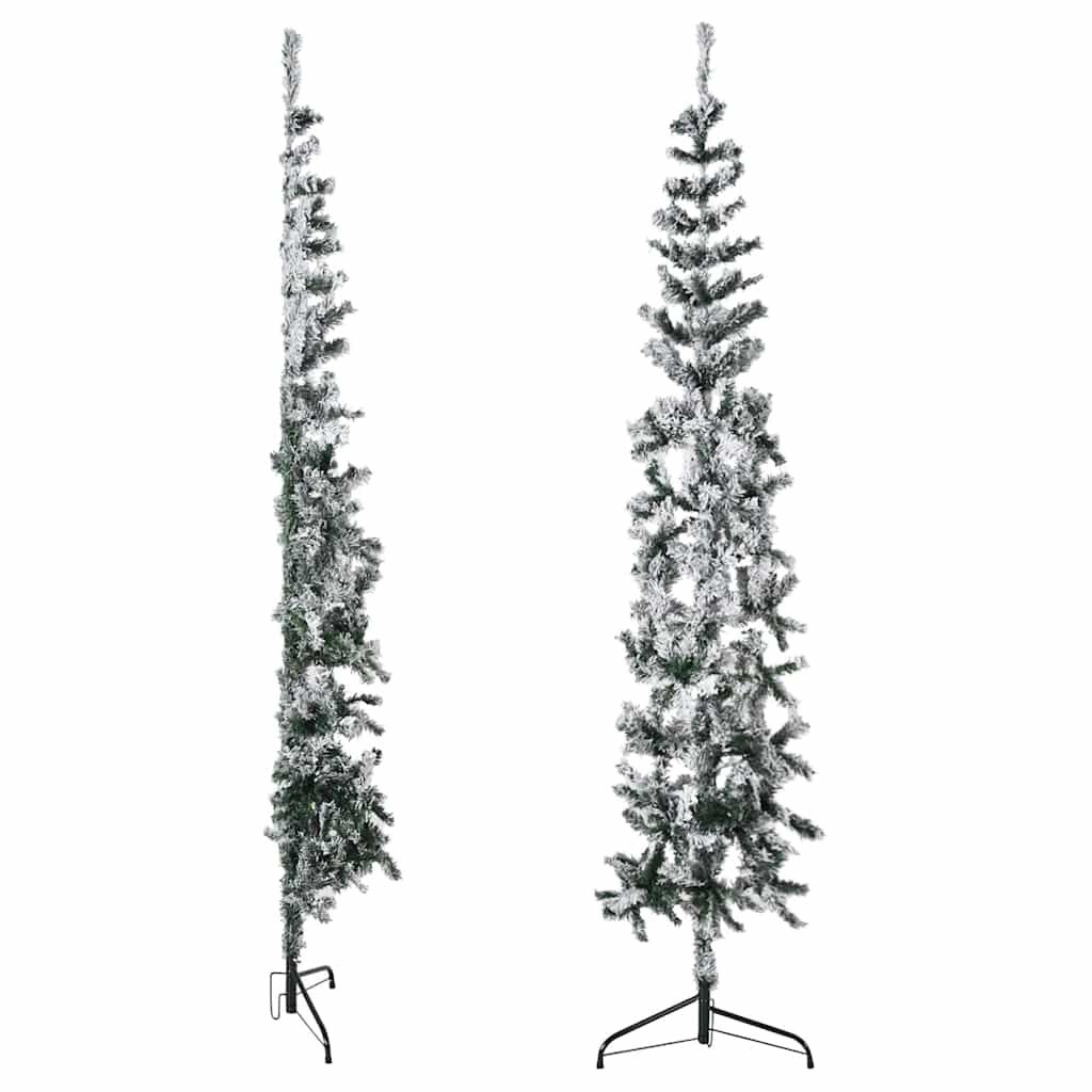 Ruimtebesparende Kerstboom met Sneeuw, 240cm | 74% Korting