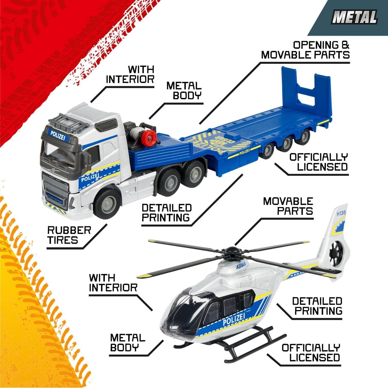 Politievrachtwagen & Helikopter Set - Nu 33% Korting!