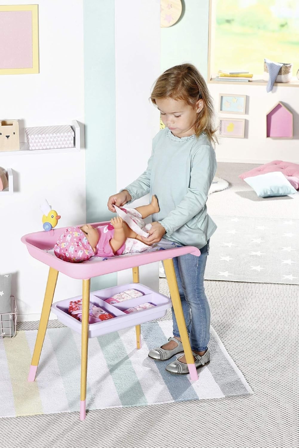 Poppencommode met Opbergvakken & Afneembare Doekhouder (29% Korting)