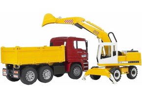 MAN TGA Kiepwagen met Liebherr Graafmachine 1:16 - 34% Korting!