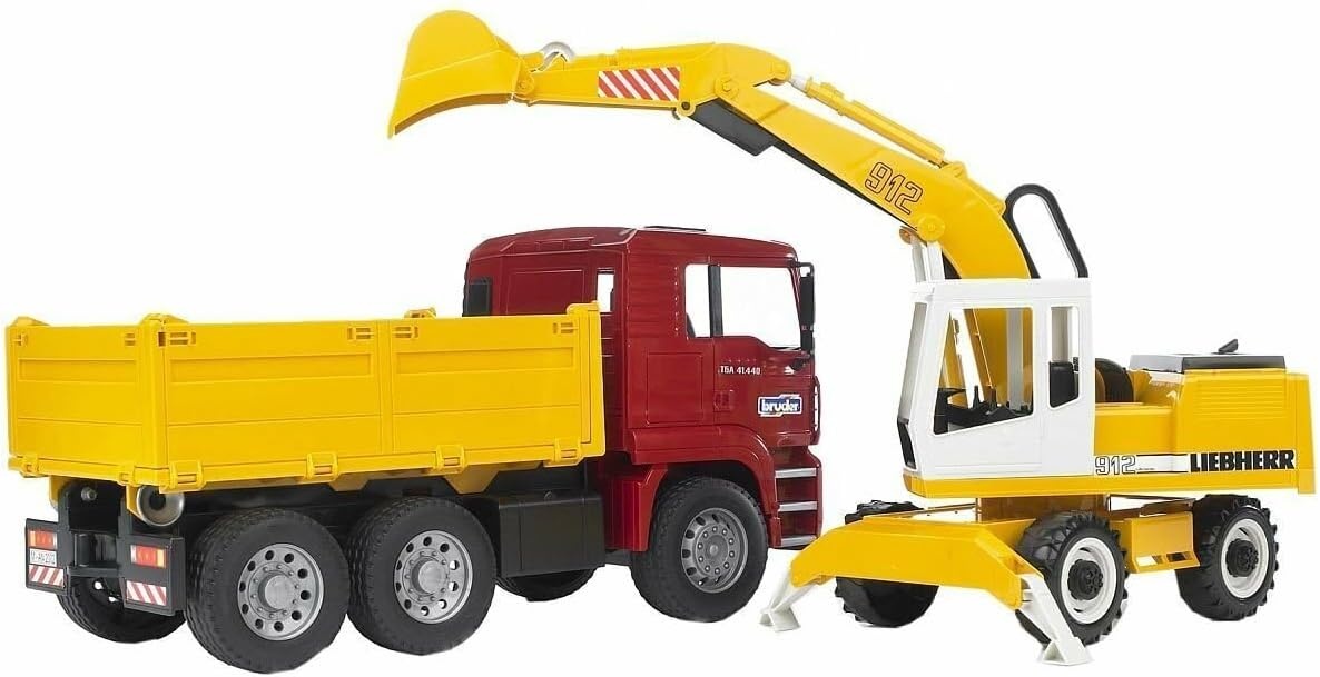 MAN TGA Kiepwagen met Liebherr Graafmachine 1:16 - 34% Korting!
