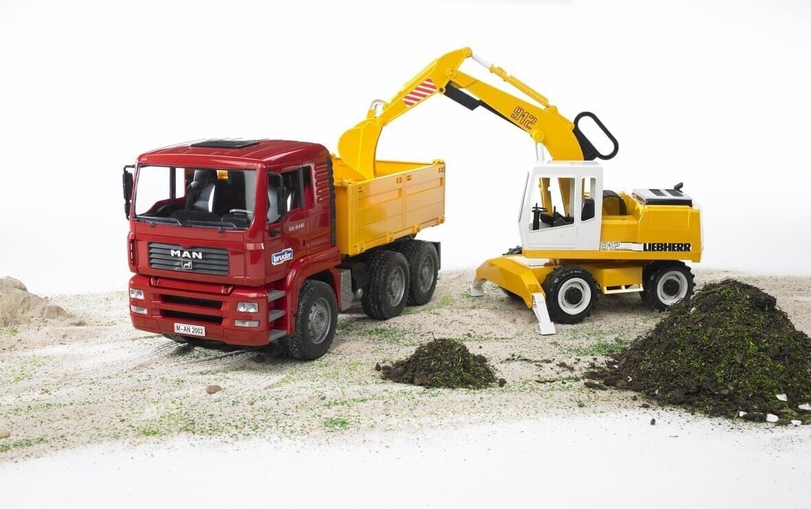 MAN TGA Kiepwagen met Liebherr Graafmachine 1:16 - 34% Korting!