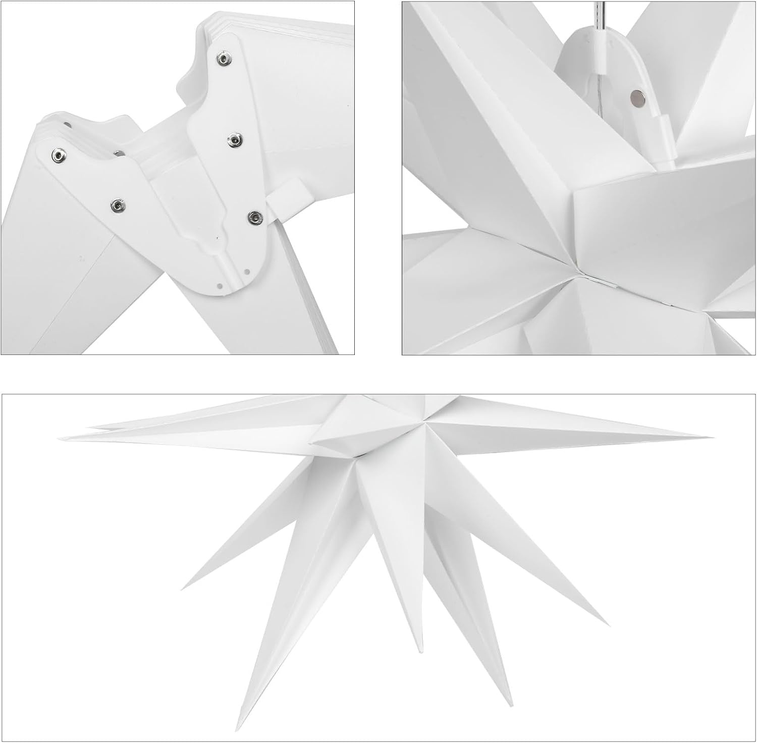 3D Kerstster Buiten/Binnen - LED 58cm - Batterij met Timer - 75% Korting