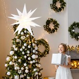 3D Kerstster Buiten/Binnen - LED 58cm - Batterij met Timer - 75% Korting