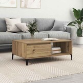 vidaXL Salontafel Eikenkleurig Bewerkt Hout 62% Korting