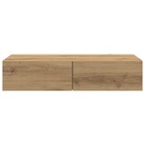 vidaXL Wandschap met lades 80x33x17 cm Artisanaal Eiken - 34% Korting