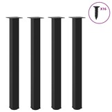 vidaXL Bartafelpoten Staal Zwart (4 stuks, 90-92 cm) - 34% Korting