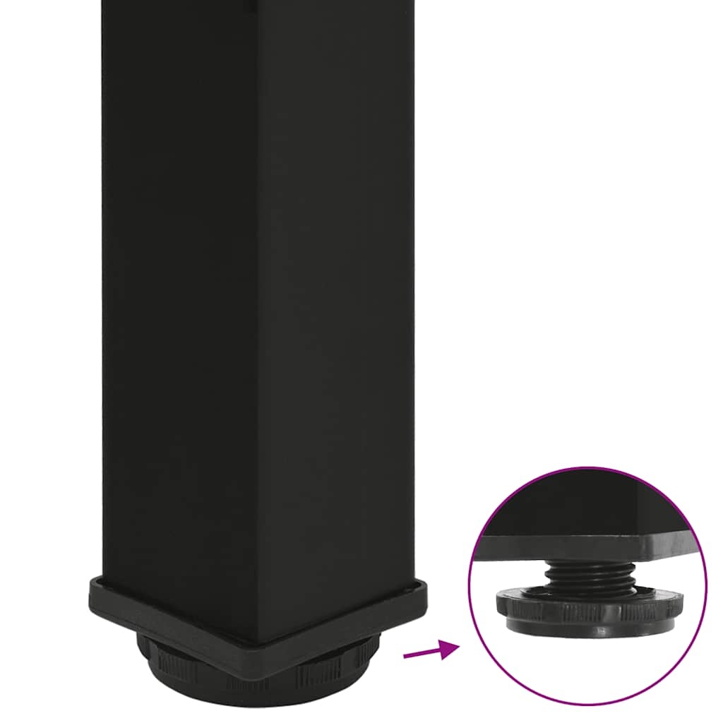 vidaXL Bartafelpoten Staal Zwart (4 stuks, 90-92 cm) - 34% Korting