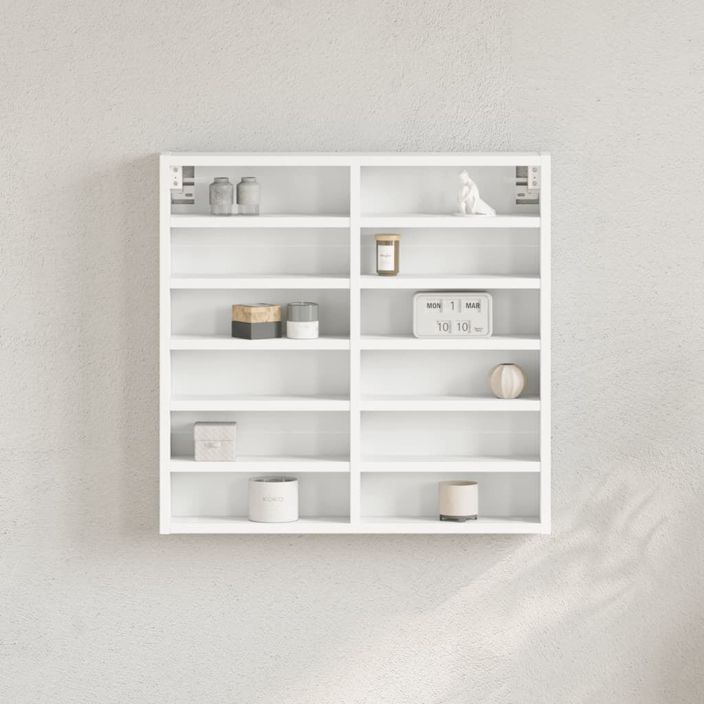 Vitrinekast bewerkt hout wit - Nu met 34% korting!