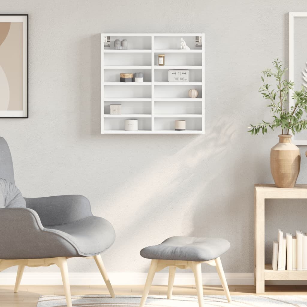 Vitrinekast bewerkt hout wit - Nu met 34% korting!